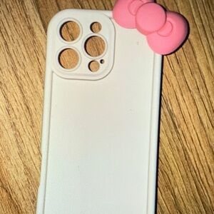 Pink Bow White Phone Case